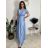 Šaty dlhé elegantný krátky rukáv dámske ANNA (S/M/L ONE SIZE) TALIANSKA MÓDA IM4260024