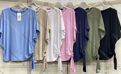 Tričko krátky rukáv dámske nadrozmer (54/56/58 ONE SIZE) TALIANSKA MÓDA IMC26080