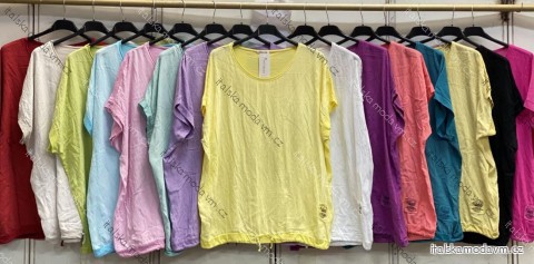 Tričko krátky rukáv dámske nadrozmer (54/56/58 ONE SIZE) TALIANSKA MÓDA IMC26088