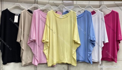 Tričko krátky rukáv dámske nadrozmer (54/56/58 ONE SIZE) TALIANSKA MÓDA IMC26091