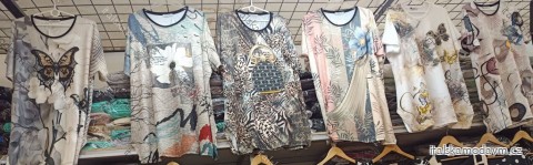 Šaty letné krátky rukáv dámske nadrozmer (42/44/46 ONE SIZE) TURECKÁ MÓDA TM926004