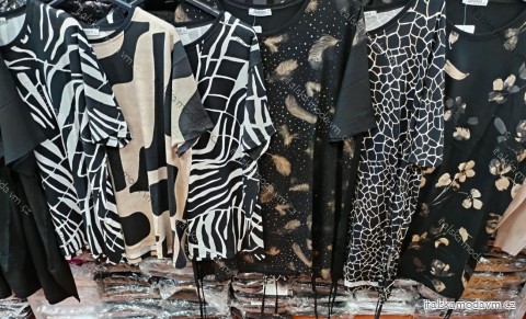 Šaty letní krátký rukáv dámské nadrozměr (42/44/46 ONE SIZE) TURECKÁ MÓDA TM926005