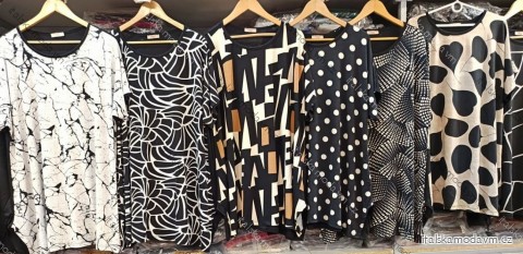 Šaty letní krátký rukáv dámské nadrozměr (42/44/46 ONE SIZE) TURECKÁ MÓDA TM926006