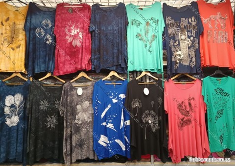 Šaty letné krátky rukáv dámske nadrozmer (42/44/46 ONE SIZE) TURECKÁ MÓDA TM926008