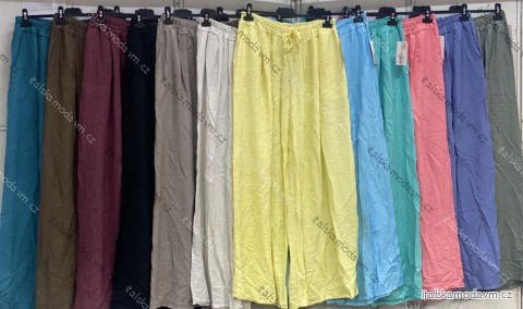 Nohavice dlhé letné dámske nadrozmer (44/46/48 ONE SIZE) TALIANSKA MÓDA IMC26094