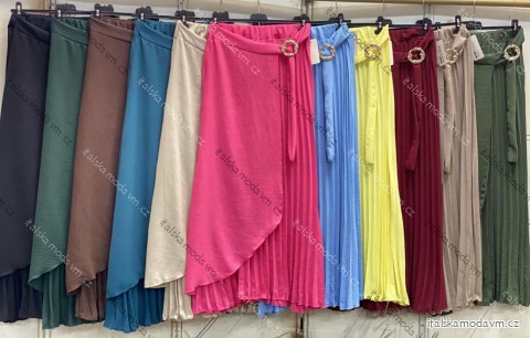 Sukňa dlhá skladaná dámska nadrozmer (42/44/46 ONE SIZE) TALIANSKA MÓDA IMC26097