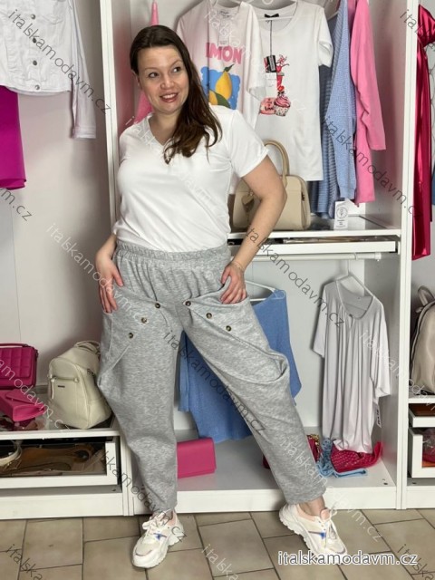 Tepláky outdoorové dámske BRIGITA (S/M/L ONE SIZE) TALIANSKA MÓDA IM426015/DU S/M/L šedá