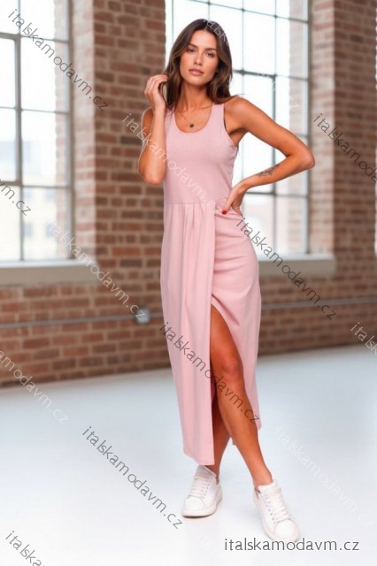 Šaty volnočasové bez rukávu dámské (S/M/L ONE SIZE) ITALSKÁ MÓDA IMD26048