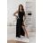 Šaty volnočasové bez rukávu dámské (S/M/L ONE SIZE) ITALSKÁ MÓDA IMD26048 Černá S/M/L