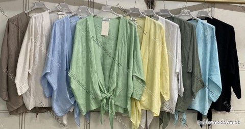 Cardigan letný dlhý rukáv dámsky nadrozmer (54/56/58 ONE SIZE) TALIANSKA MÓDA IMC26101