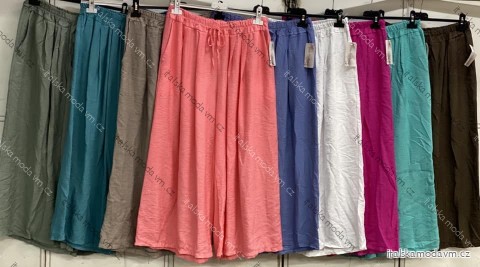 Nohavice letné dámske nadrozmer (44/46/48 ONE SIZE) TALIANSKA MÓDA IMC26106