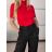 Svetr s rolákem krátký rukáv dámský (S/M/L ONE SIZE) ITALSKÁ MÓDA IMWK24F3666-1/DUR S/M/L růžová světlá