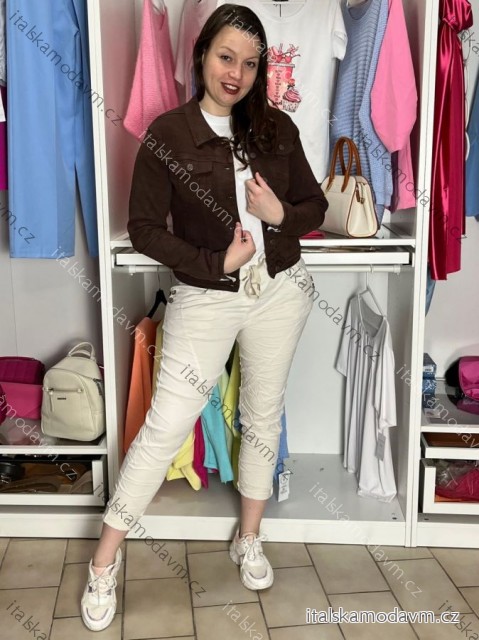 Bunda riflová krátká dámská (S-2XL) VIVID PMW26J2129/DUR M hnědá