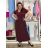 Šaty dlhé letné krátky rukáv dámske (S/M/L ONE SIZE) TALIANSKA MÓDA IM425MARIA-M/DU starorůžová S/M/L