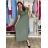 Šaty dlouhé letní krátký rukáv dámské (S/M/L ONE SIZE) ITALSKÁ MÓDA IM425MARIA-M/DU S/M/L khaki