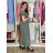 Šaty dlouhé letní krátký rukáv dámské (S/M/L ONE SIZE) ITALSKÁ MÓDA IM425MARIA-M/DU S/M/L khaki