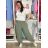 Nohavice aladinky harémky dlhé dámske (M/L ONE SIZE) TALIANSKA MÓDA IMD22212/DR M/L KHAKI
