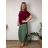 Kalhoty letní dámské LORA (S/M/L ONE SIZE) ITALSKÁ MÓDA IM42610111/DU S/M/L zelená khaki