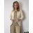 Sako tenké jarný dlhý rukáv dámske (S/M/L ONE SIZE) TALIANSKA MÓDA IMD24025/DUR hnědá camel S/M/L