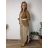 Sako tenké jarný dlhý rukáv dámske (S/M/L ONE SIZE) TALIANSKA MÓDA IMD24025/DUR hnědá camel S/M/L