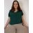 Tunika/blúzka krátky rukáv dámska nadrozmer (2XL/3XL/4XL ONE SIZE) TALIANSKA MÓDA IMD231458/DR smaragdová