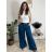 Kalhoty elegantní s páskem dámské BEATA (S/M/L ONE SIZE) ITALSKÁ MÓDA IM425718/DUR S/M/L vínová