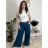 Kalhoty elegantní s páskem dámské BEATA (S/M/L ONE SIZE) ITALSKÁ MÓDA IM425718/DUR S/M/L vínová