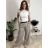 Kalhoty elegantní s páskem dámské BEATA (S/M/L ONE SIZE) ITALSKÁ MÓDA IM425718/DUR S/M/L vínová