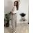 Kalhoty elegantní s páskem dámské BEATA (S/M/L ONE SIZE) ITALSKÁ MÓDA IM425718/DUR S/M/L vínová