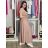 Šaty letní šifonové krátky rukáv dámske AMANDA (S/M/L ONE SIZE) TALIANSKA MóDA IM42600014/DUR S/M/L růžová starorůžová