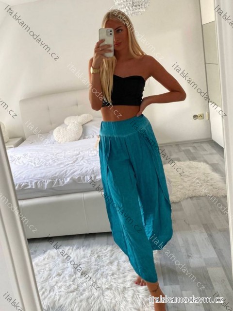 Kalhoty dlouhé letní dámské (S/M/L/XL ONE SIZE) ITALSKá MODA IM424182