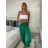 Kalhoty dlouhé letní dámské (S/M/L/XL ONE SIZE) ITALSKá MODA IM424206