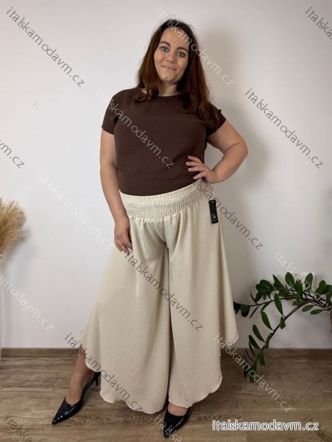 Kalhoty letní háremky dlouhé dámské nadrozměr TAMARA (48/50/52 ONE SIZE) ITALSKÁ MÓDA IMC2600012