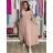 Šaty letní šifonové krátky rukáv dámske AMANDA (S/M/L ONE SIZE) TALIANSKA MóDA IM42600014