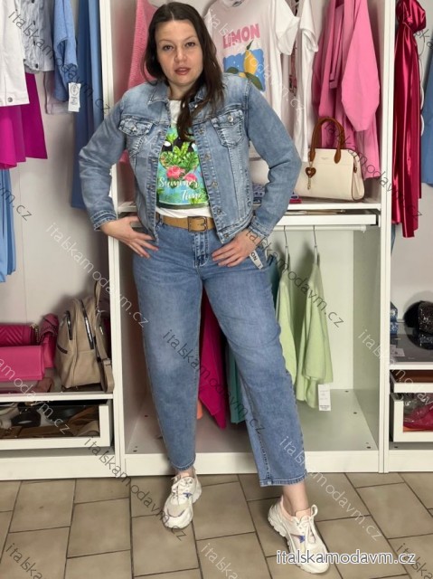 Bunda riflová dámska (M-3XL) RE-DRESS MA26C1133-1/DUR 3XL modrá džínsová světlá