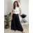 Nohavice elegantné s opaskom dámske (S/M/L ONE SIZE) TALIANSKA MÓDA IM4260015/DUR čierna S/M/L