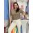Tričko krátky rukáv dámske NELA (S/M/L ONE SIZE) TALIANSKA MÓDA IMD26037/DUR S/M/L čierna