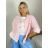 Bunda lehká oversize dlhý rukáv dámska (S/M/L ONE SIZE) TALIANSKA MÓDA IMWBHP260001/DUR S/M/L tmavo ružová