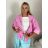Bunda lehká oversize dlhý rukáv dámska (S/M/L ONE SIZE) TALIANSKA MÓDA IMWBHP260001/DUR S/M/L tmavo ružová