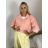 Bunda lehká oversize dlouhý rukáv dámská (S/M/L ONE SIZE) ITALSKÁ MÓDA IMWBHP260001/DUR S/M/L růžová lososová