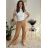 Nohavice dlhé letné mušelínové dámske (S/M/L ONE SIZE) TALIANSKA MÓDA IMD23325