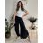 Kalhoty letní zavinovací dlouhé oversize dámské GINIE (S/M/L ONE SIZE) ITALSKÁ MÓDA IMD24250/DU starorůžová, S/M/L