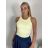 Body elegantní bez rukávu dámské JOEI (XS/S/M ONE SIZE) ITALSKÁ MÓDA IMM25M32314/DU XS/S/M žlutá