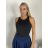 Body elegantné bez rukávov dámske JOEI  (XS/S/M ONE SIZE) TALIANSKA MÓDA IMM25M32314/DU XS/S/M čierna