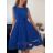 Šaty elegantní letní bez rukávu dámské (S/M/L ONE SIZE) ITALSKÁ MÓDA IM322SIMONE/DR světle modrá S/M/L