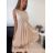 Šaty elegantní letní bez rukávu dámské (S/M/L ONE SIZE) ITALSKÁ MÓDA IM322SIMONE/DR světle modrá S/M/L