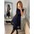 Šaty elegantní letní bez rukávu dámské (S/M/L ONE SIZE) ITALSKÁ MÓDA IM322SIMONE/DR světle modrá S/M/L