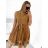 Šaty elegantní letní bez rukávu dámské (S/M/L ONE SIZE) ITALSKÁ MÓDA IM322SIMONE/DR světle modrá S/M/L
