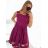 Šaty elegantní letní bez rukávu dámské (S/M/L ONE SIZE) ITALSKÁ MÓDA IM322SIMONE/DR světle modrá S/M/L