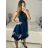 Šaty elegantní letní bez rukávu dámské (S/M/L ONE SIZE) ITALSKÁ MÓDA IM322SIMONE/DR světle modrá S/M/L